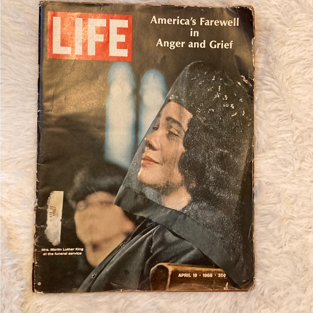 Vintage Martin Luther King Jr funeral Life magazine from April 19, 1968